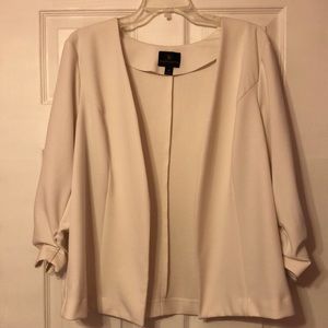 Worthington dressy jacket/off white/3/4 length sleeve/unlined